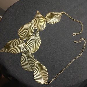 Spring Fall Leaf Statement Necklace vintage beauty